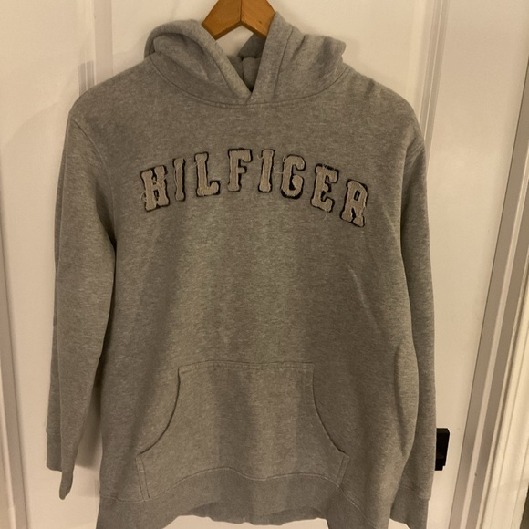 Tommy Hilfiger - Hooded Pullover Sweatshirt - Gray - Youth Size (16/18) - Picture 1 of 11